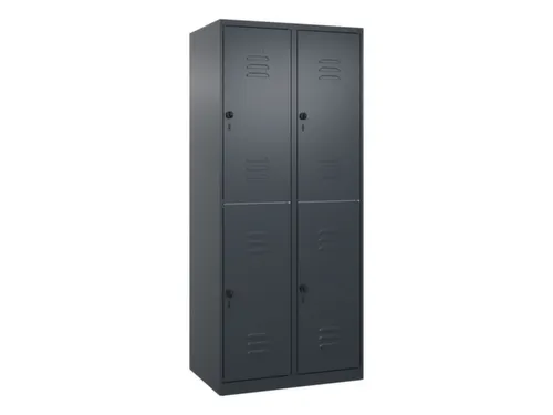 dubbeldekse locker,HxBxD 1850x800x500mm,2x2vak.,vak B 400mm