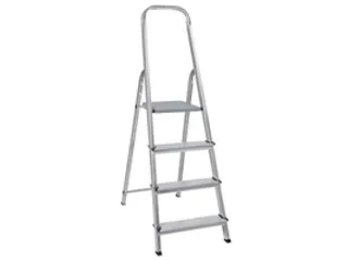 aluminium beugelladder eenzijdig 4treden stand H 0 78m aluminium - 2