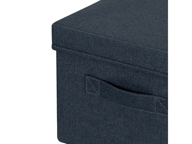 Boîte de rangement Leitz tissu avec couvercle 285x203x380mm gris 2pcs