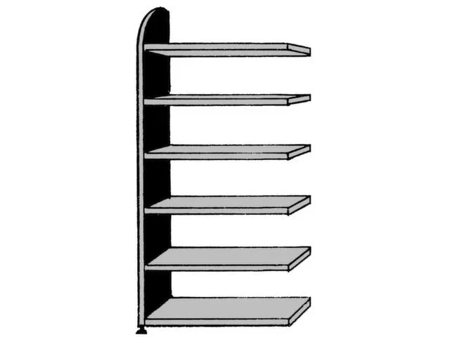 Élément Standard Hxlxp 2250X1020X325Mm 6Tablettes 1Panneau Latéral