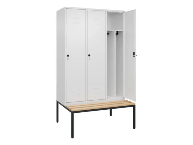 locker voor scheiding van kleding,HxBxD 2120x1200x815mm,3vak