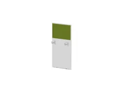 baliepaneel,v. bureau,aanbouw links,B 600mm,Bl-wit,BN7048-groen