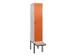 locker voor scheiding van kleding,HxBxD 2120x400x815mm,1vak