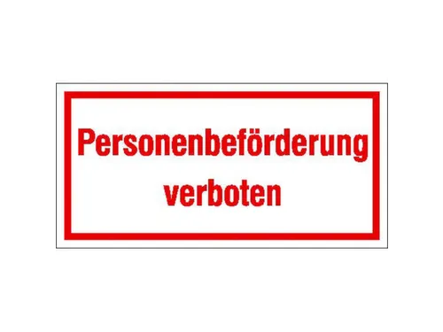 aanwijzingsbord,Personentransport verboden,PVC,om te verlijmen
