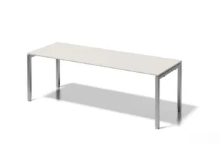 In hoogte verstelbaar bureau,HxBxD 650-850x2200x800mm,blad grijswit - 1