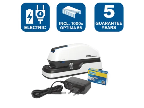 Nietmachine Elektrisch Optima 20E Zwart Zilver 20vel