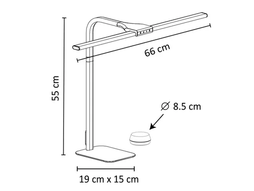 Bureaulamp Unilux Strata base led zwart