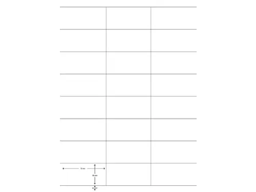 Etiketten 70x35mm wit rechte hoeken 100 Vel 24 per vel