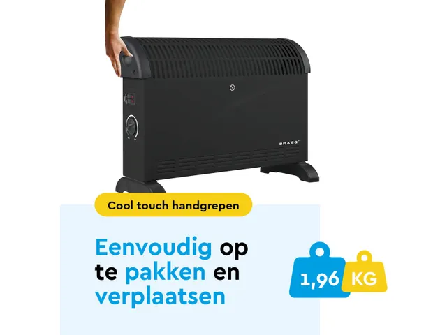 BRASQ Convector Kachel zwart CH300