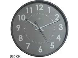 Wandklok Quartz 30 Cm Grijs