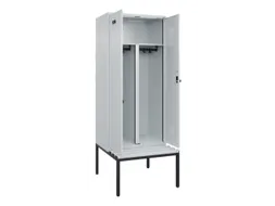PBM-locker met bank,HxBxD 2120x800x815mm,2vak,vak B 400mm,draaigrendel