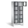 Lockerkast 1850x810x500mm 2x5 vakken Cilinderslot Poten, RAL7021