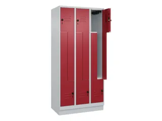 Z-garderobekast,HxBxD 1950x900x500mm,vak B 150/300mm,draaigrendel - 2