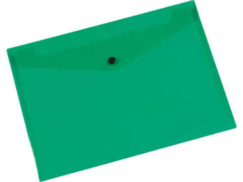 Documentenmap A4 172 Micron Drukknopsluiting Groen