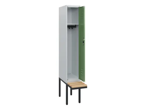 locker met bank,HxBxD 1950x300x815mm,1vak,vak B 300mm,cil.-slot