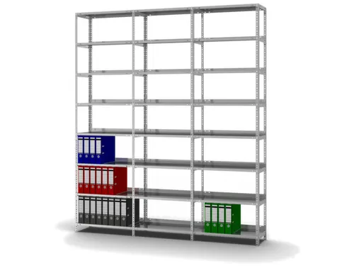 dossierstelling,grondveld,HxBxD 2550x750x300mm,vaklast 60kg