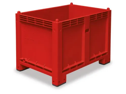 Stapelcontainer Pp Hxbxd 850x1200x800mm 550 Liter 4Poten Rood
