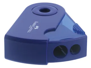 puntenslijper Faber-Castell "Sleeve" rood/blauw 2 gaats display a 12 s - 7