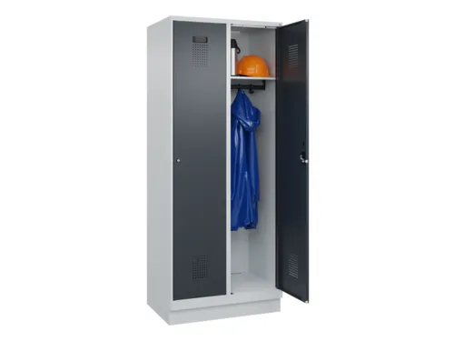 locker,HxBxD 1950x800x500mm,2vak,vak B 400mm,cil.-slot,sokkel