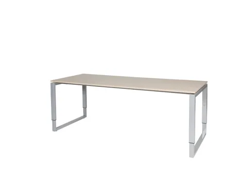 Domino Plus Bureau Hoogte Verstelbaar 2000x800mm Grijs 25mm Alu O-Poot