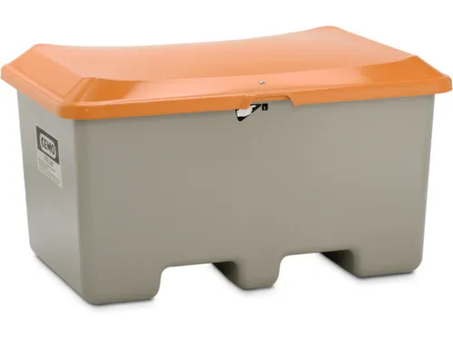 strooigoedbak,400l,HxBxD 680x1210x820mm,GVK,grijs,deksel oranje