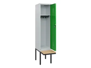 locker met bank,HxBxD 1950x400x815mm,1vak,vak B 400mm,cilinderslot - 1