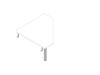 koppelelement voor bureau,90 °,HxBxD 680-760x840x840mm,v. 4voeten - 1
