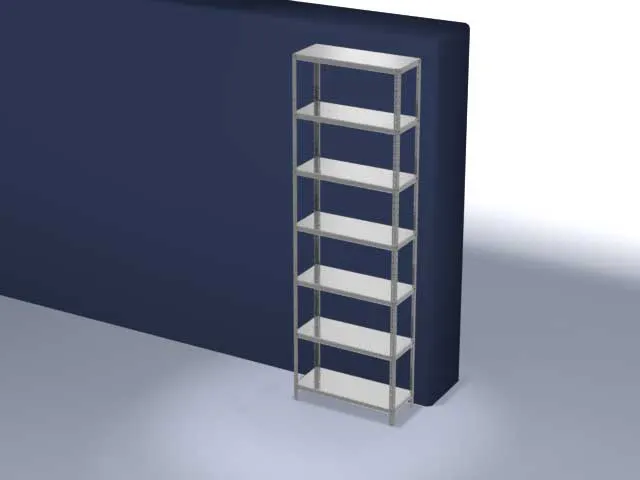 magazijnstelling,grondveld,HxBxD 3000x1000x400mm,vaklast 200kg