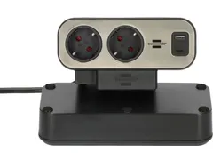 Stekkerdoos Brennenstuhl Estilo bureau duplex 10-voudig 1 USB C, 1 USB