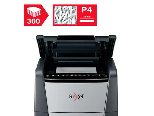 Papiervernietiger Rexel Optimum Auto+ 300X P-4 snippers 4x26mm