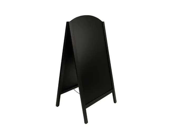 BRASQ dubbelzijdig Krijtstoepbord Elegance 70x130cm Zwart