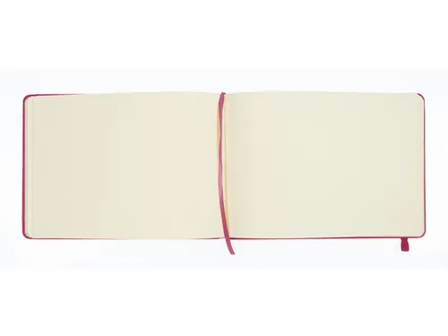 Schetsboek Kangaro A5 landscape ruby PU HC 80 vel 140gr roomwit met el