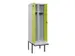 locker met bank,voor scheiding van kleding,HxBxD 2120x600x815mm,2vak