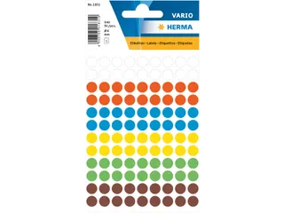 HERMA 1831 Multipurpose etiketten Rond 8mm Assorti 540 stuks - 1
