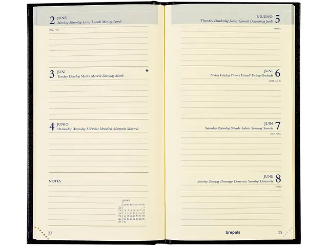 agenda Interplan Lima 6-talig, blauw, 2026