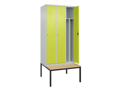 locker voor scheiding van kleding,HxBxD 2120x900x815mm,3vak