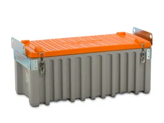 Opbergbox 250L H X B X D 570X 1240X 600Mm Kraanbaar Grijs/oranje - 1