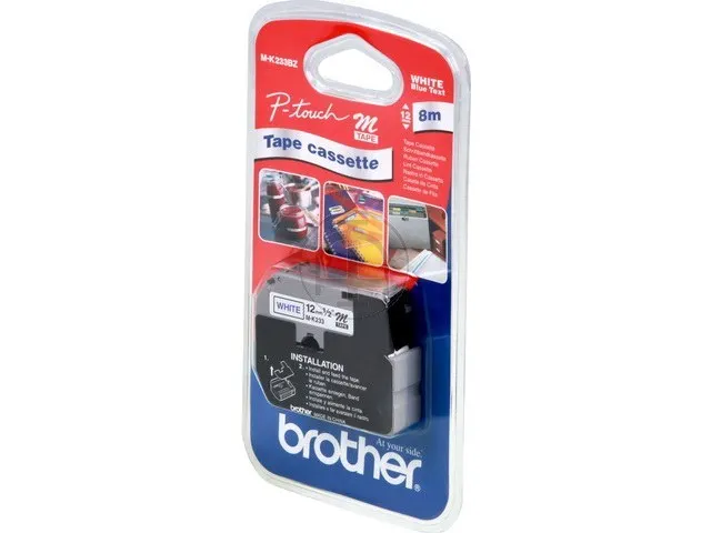 M-k233bz Brother P-touch 12mm Blauw Op Wit