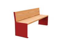 zitbank B 1800mm 3latten hout-zitting licht eikenhout zitting H 450mm