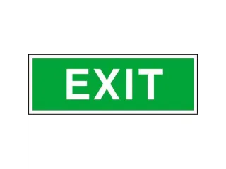 Vluchtroute-aanvullend bord,Exit,aluminium,groen/wit,lang nalichtend - 1