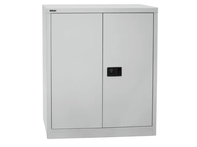 Armoire portes battantes 1000x914x400mm 1 tablette acier gris clair