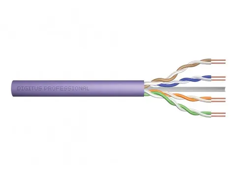 CAT 6 U-UTP installatiekabel 250MHz AWG 23/1 Dca 305m SX paars