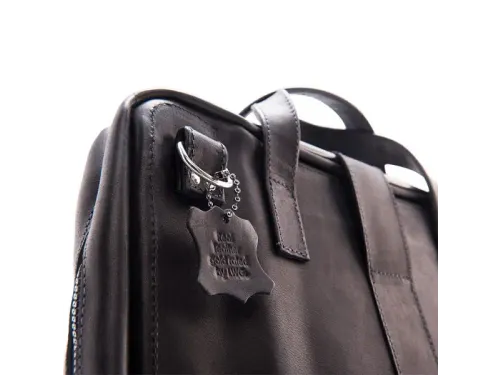 R-Go Viva Laptoptas zwart leder 15.6 inch