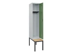 locker met bank,HxBxD 2120x400x815mm,1vak,vak B 400mm,cilinderslot