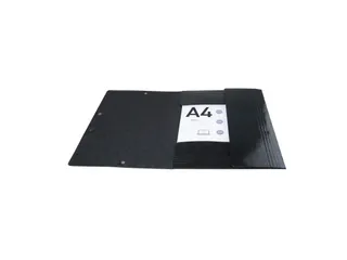 Elastomap A4 3 kleppen IDERAMA Maxi Capacity glanskarton zwart - 9