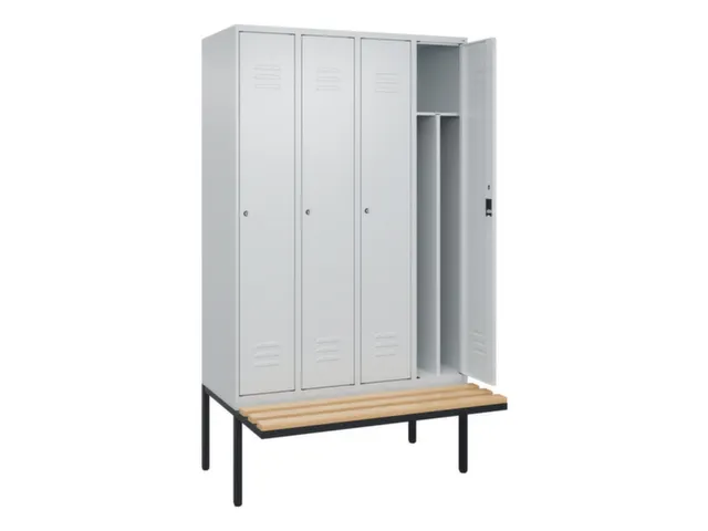 locker voor scheiding van kleding,HxBxD 2120x1200x815mm,4vak