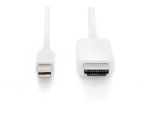 DisplayPort-adapterkabel type mini DP HDMI type A St/St 2m DP 1.2 Wit