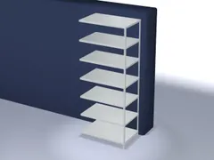 magazijnstelling,aanbouwveld,HxBxD 3000x1300x800mm,vaklast 200kg