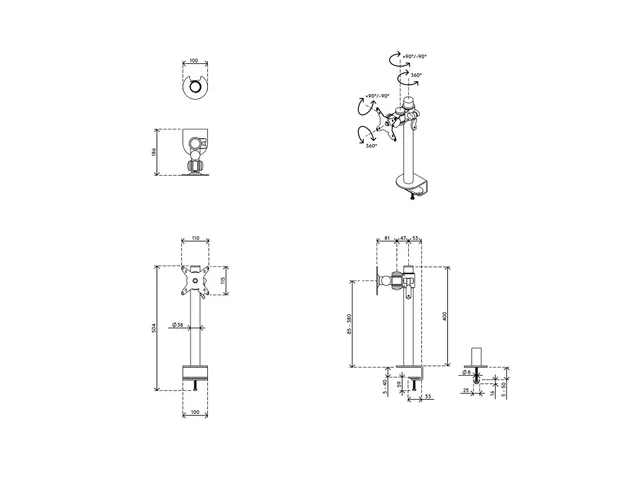 Monitorarm Viewmate 652 Style Zilver 1 Scherm