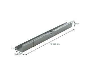 Kabelgoot BRASQ verstelbaar 75-150cm CT100 zilver - 3